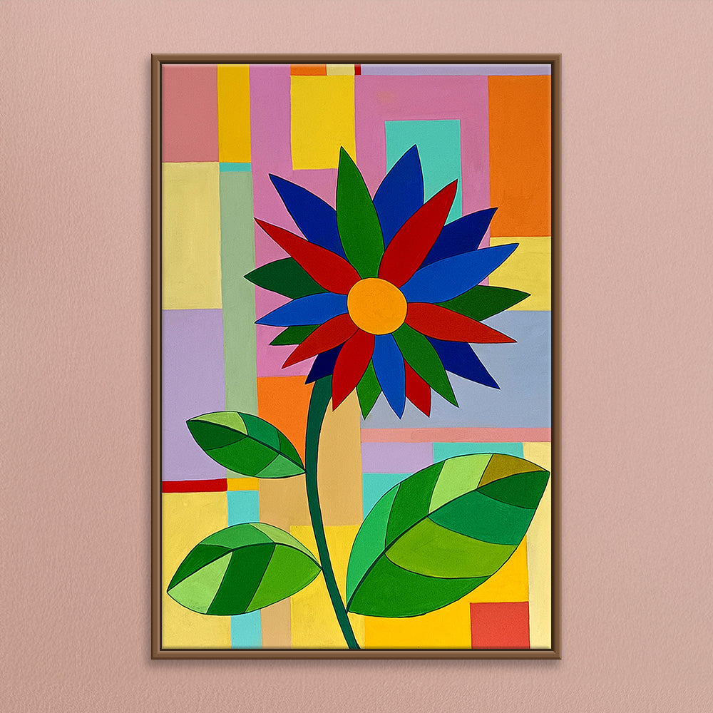 Abstract Flower Painting | Modern Abstract Flower Canvas Paintings