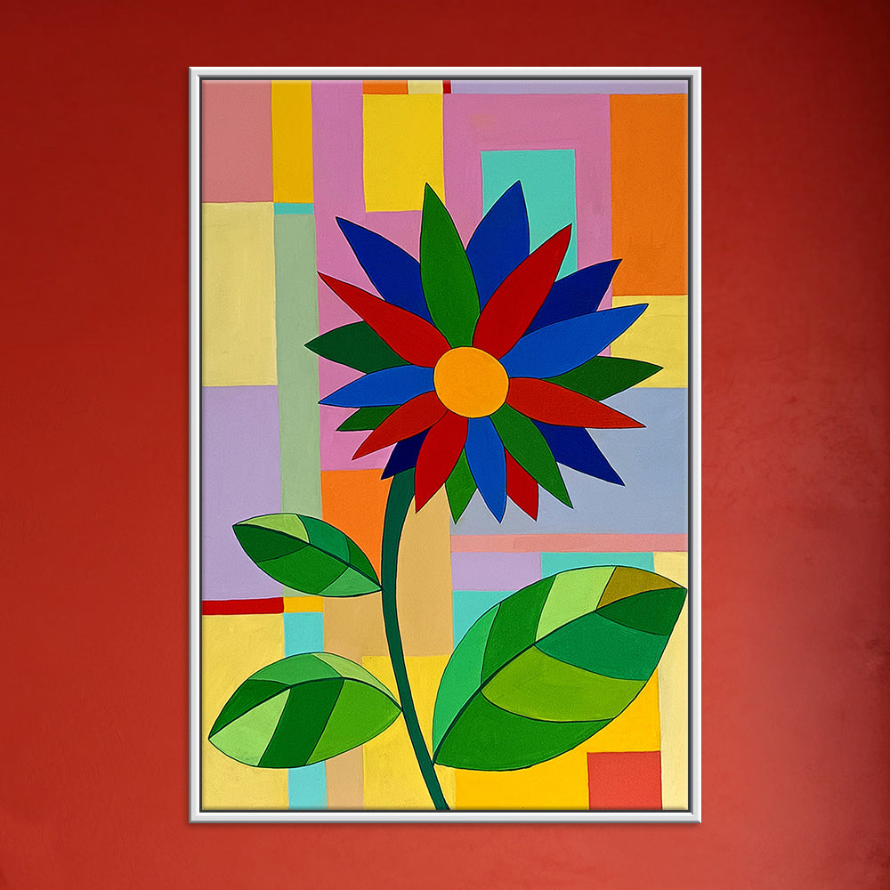 Abstract Flower Painting | Modern Abstract Flower Canvas Paintings