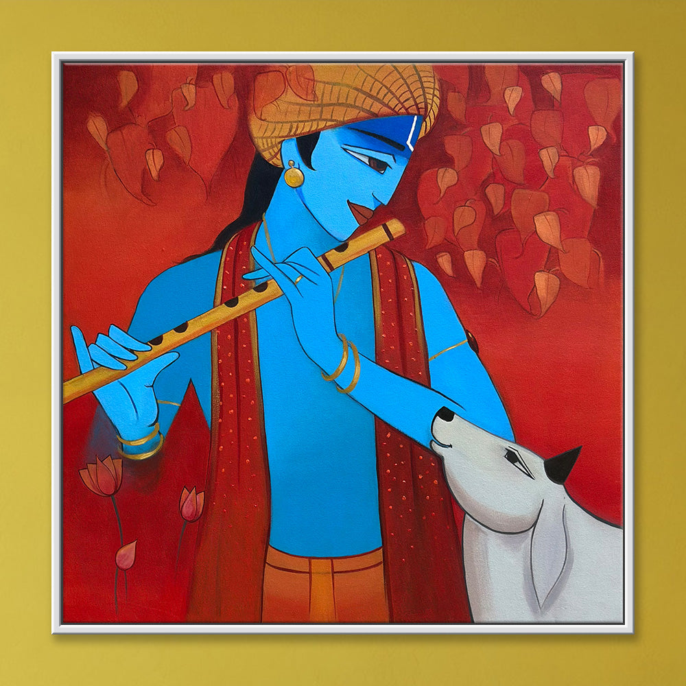 Krishna and Cow