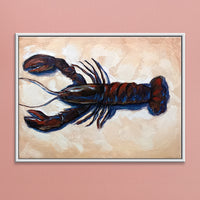 Claws of the Deep | Low-Key Lobster Contemporary Painting - Image 1