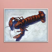 Crustacean Study | Rustic Lobster Contemporary Painting - Image 1