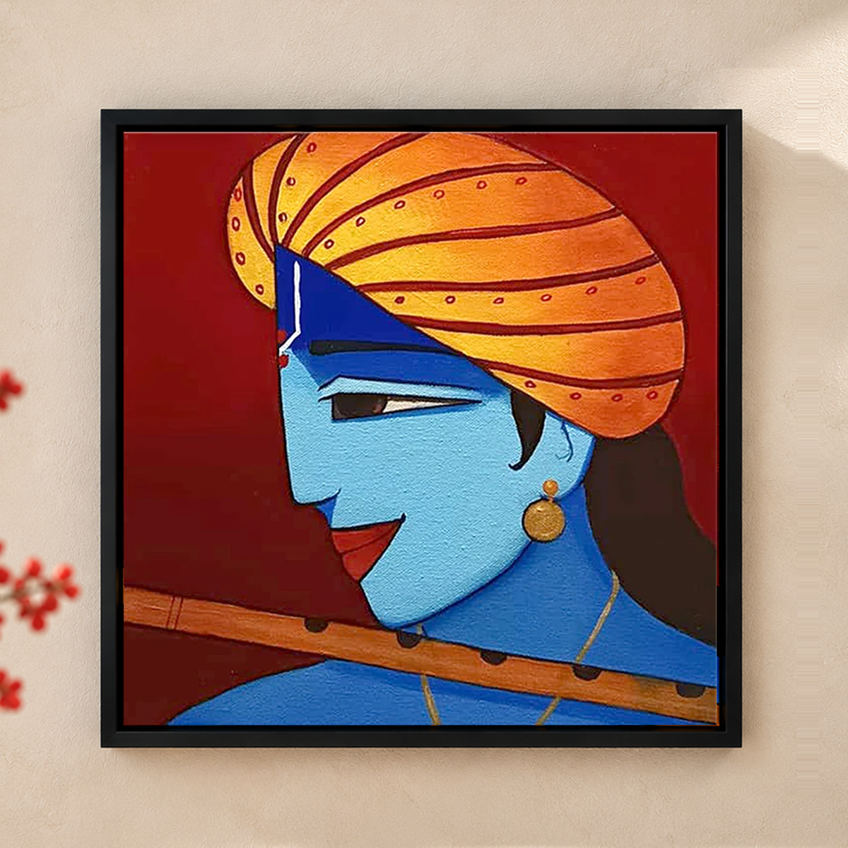 Krishna's Flute Melody | Lord Krishna Face Painting by Sajaao