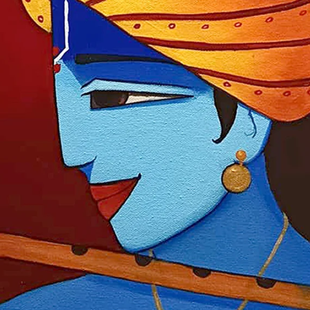 Krishna's Flute Melody | Lord Krishna Face Painting by Sajaao