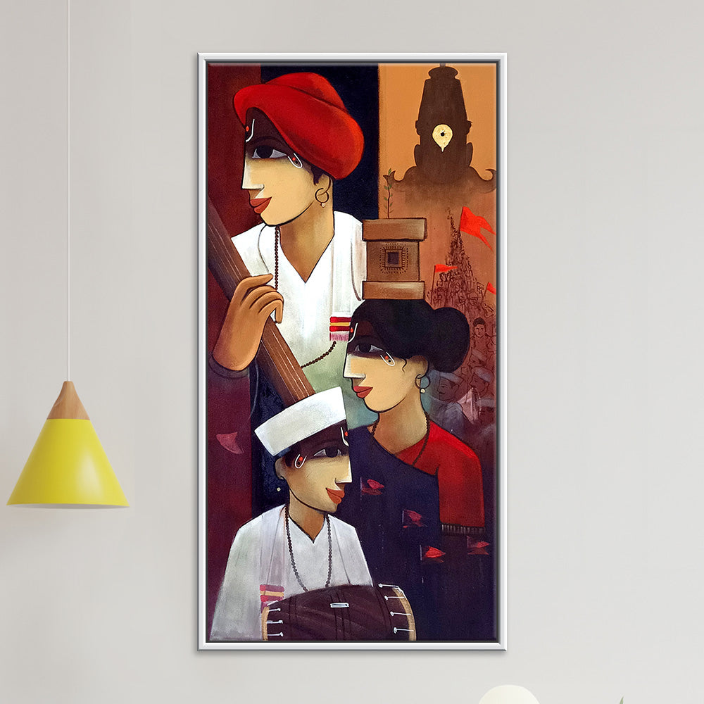 Mauli Bhakti Yatra Painting | Traditional Handmade Paintings for Home Decor
