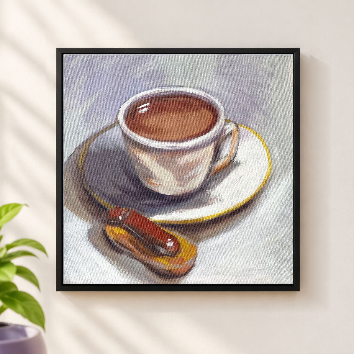 Dessert Time | Chai and Bun Maska Still Life Painting by Sajaao