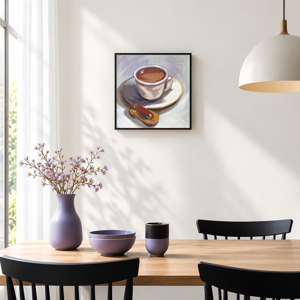 Dessert Time | Chai and Bun Maska Still Life Painting by Sajaao