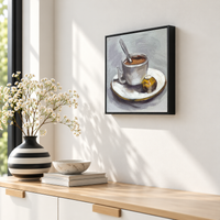 Coffee and Cupcake | Morning Comfort Still Life Painting by Sajaao - Image 3