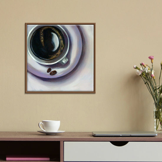 Coffee Depth Art | Still Life Warm Coffee Cup Handmade Painting