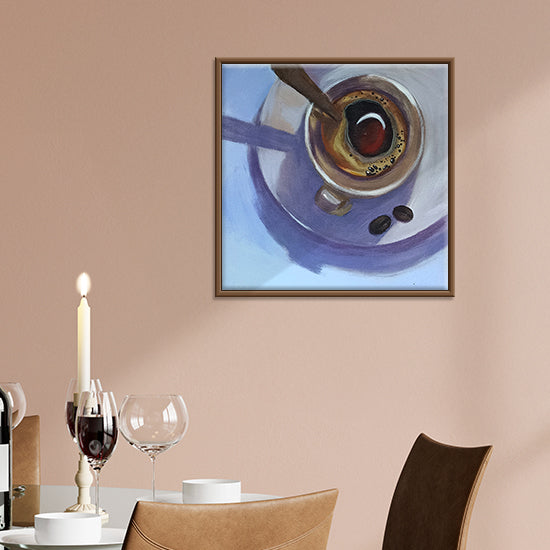 Coffee Awakening Art | Warm Coffee Delight | Handmade Painting