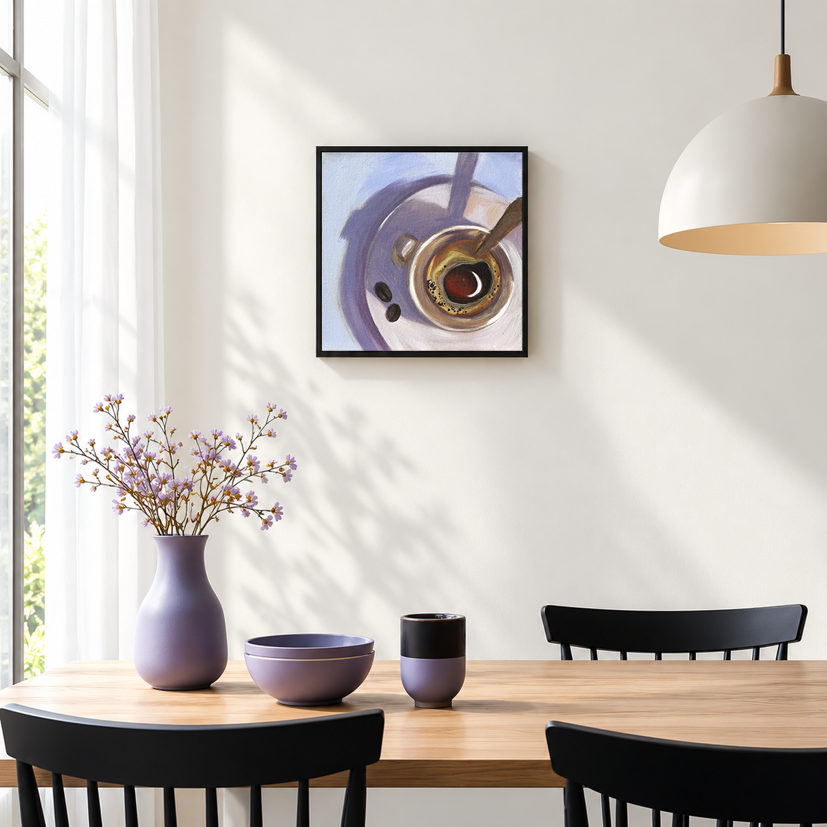 Black Coffee and Beans | Awakening Still Life Painting by Sajaao