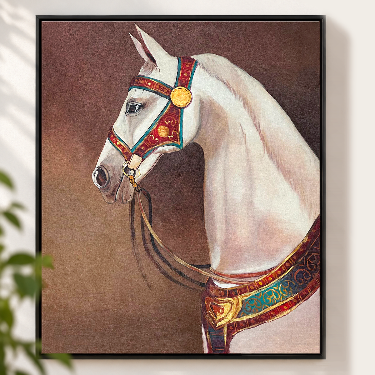 Baraati Steed | Wedding Horse with Ornaments Handmade Painting