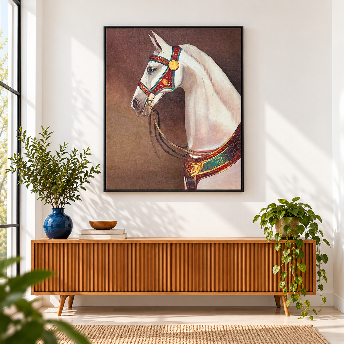 Baraati Steed | Wedding Horse with Ornaments Handmade Painting