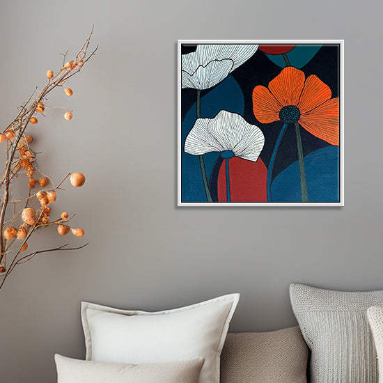 Abstract Floral Bloom Paintings | Abstract Flower Canvas Paintings