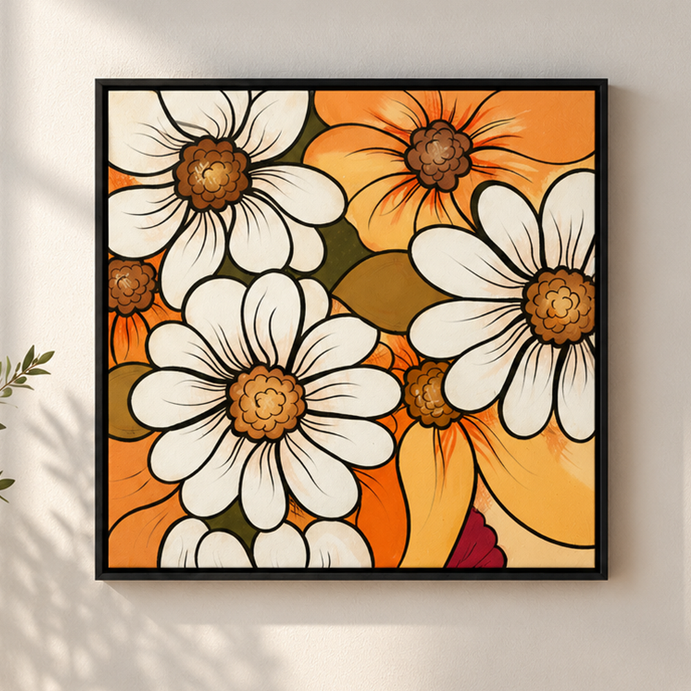 Petals in the Wild | Flower Field Delicately Rendered Painting