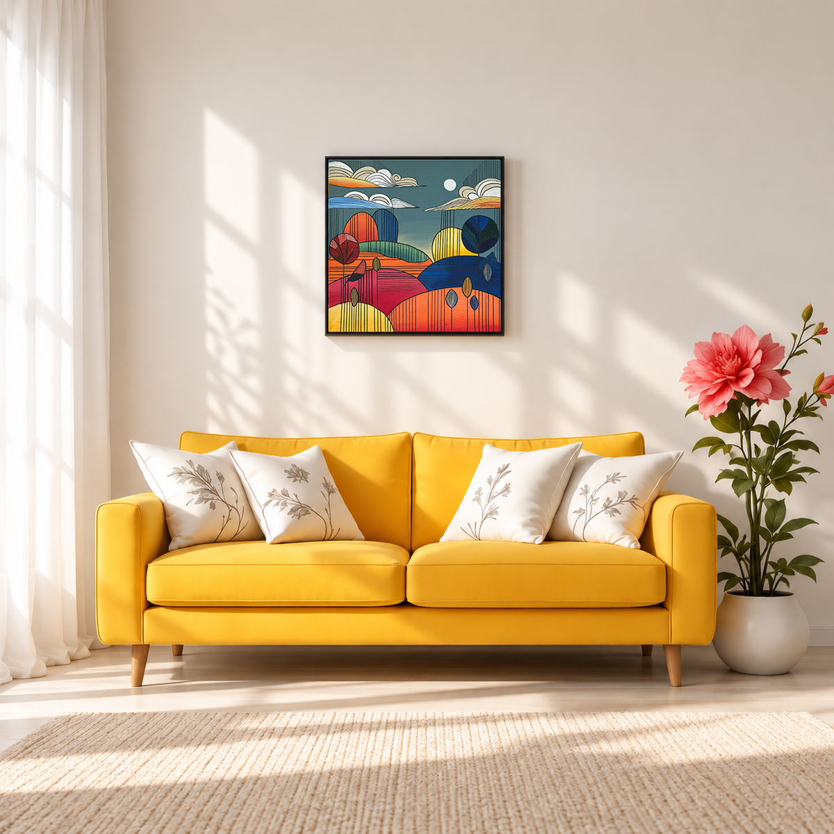 Layered Terrain | Modern Graphical Landscape Painting by Sajaao