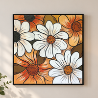 White Daisy Bloom | White Daisy Flowers Painting by Sajaao - Image 1