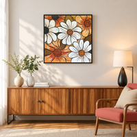 White Daisy Bloom | White Daisy Flowers Painting by Sajaao - Image 2