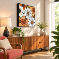 White Daisy Bloom | White Daisy Flowers Painting by Sajaao - Image 4