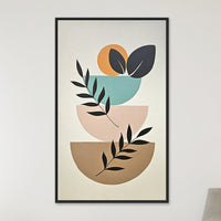 Geometry in Bloom | Boho Style Modern Plant Painting by Sajaao - Image 1