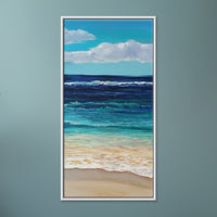 Shoreline at Rest | Beach Seascape Delicately Rendered Painting - Image 1