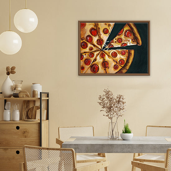 Pizza Feast Art | Mouth-watering Pizza Delight | Food Art Handmade Painting