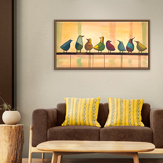 Flock of Birds Canvas | Birds of a Feather | Handmade Nature Painting