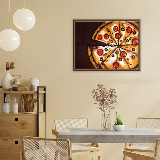 Pizza Delight Art | Mouth-watering Pizza Delight | Food Art Handmade Painting