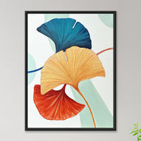 Three Petals | Three Petal Leaves Delicately Rendered Painting - Image 1