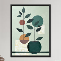 Sprout in Geometry | Boho Style Modern Plant Painting by Sajaao - Image 1