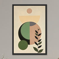 Sprig in Half Circles | Boho Modern Botanical Painting by Sajaao - Image 1