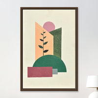 Sprout Between Shapes | Modern Plant Painting Boho Style - Image 1