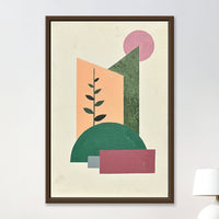 Stem in Soft Curves | Boho Modern Botanical Painting by Sajaao - Image 1