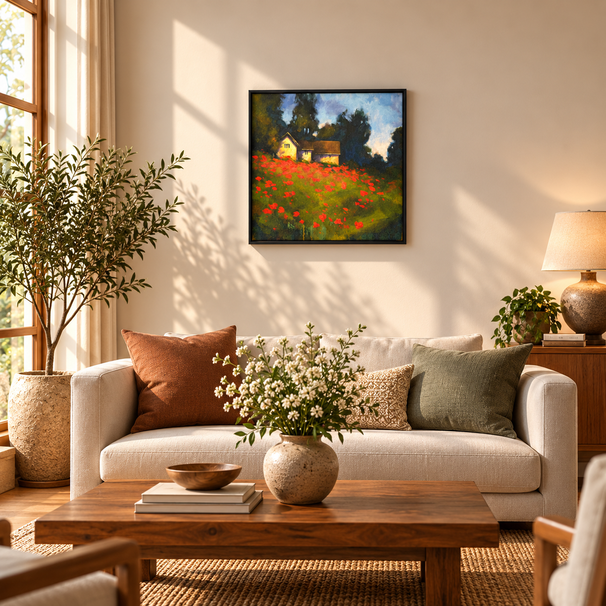 Hillside in Mist | Misty Landscape Delicately Rendered Painting