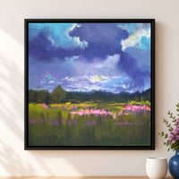 Storm Over the Highlands | Stormy Sky Landscape Painting - Image 1