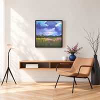 Storm Over the Highlands | Stormy Sky Landscape Painting - Image 2