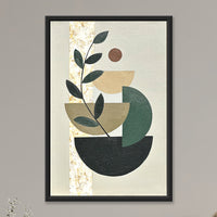 Sprout Beneath the Coral Sun | Boho Modern Botanical Painting - Image 1