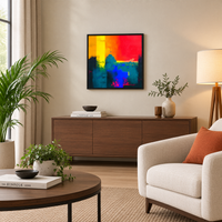 Fields of Fire and Shadow | Abstract Sunset Colour Painting - Image 4