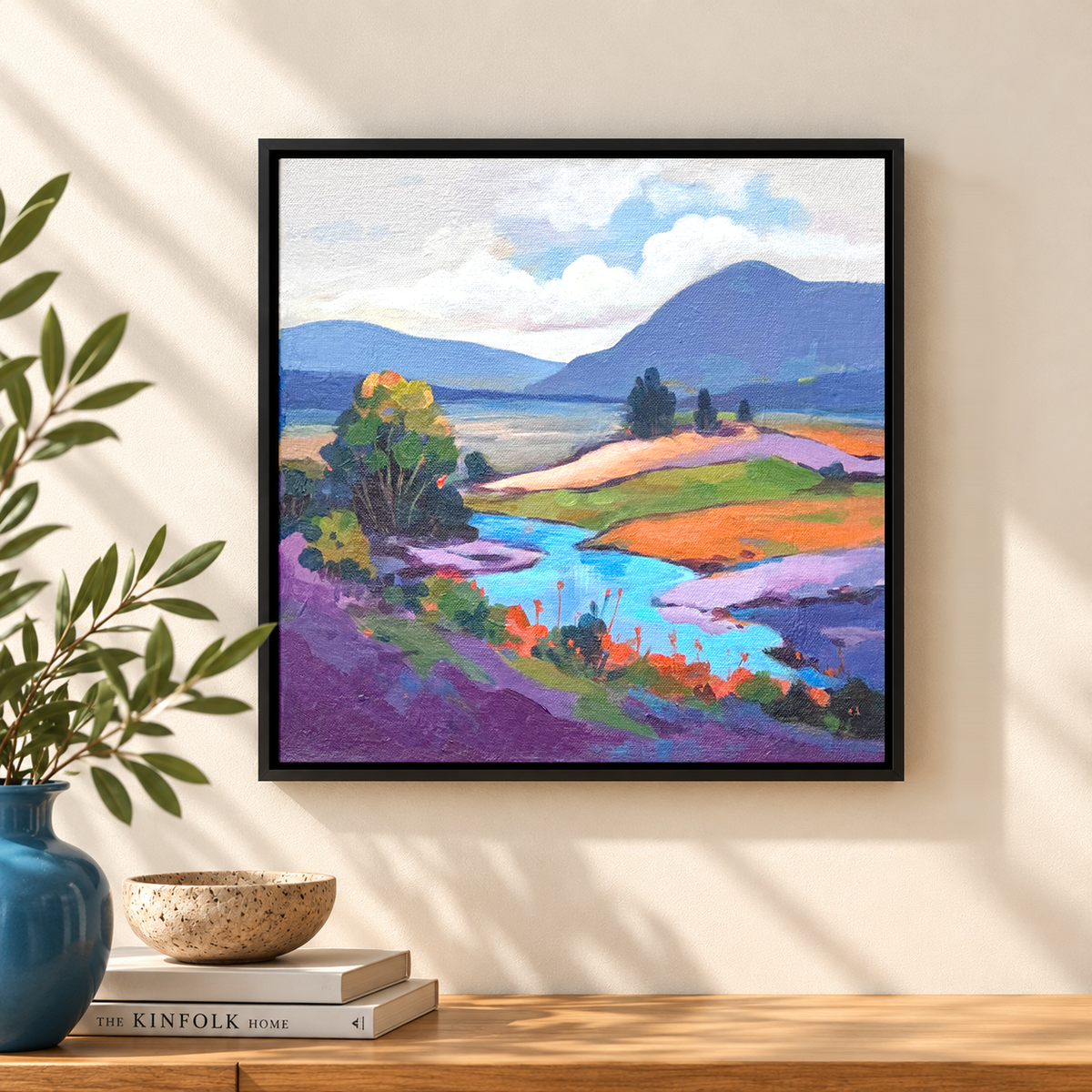 Bluffs Above the Bay | Sea Cliff Landscape Painting by Sajaao
