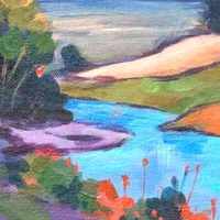 Bluffs Above the Bay | Sea Cliff Landscape Painting by Sajaao - Image 4
