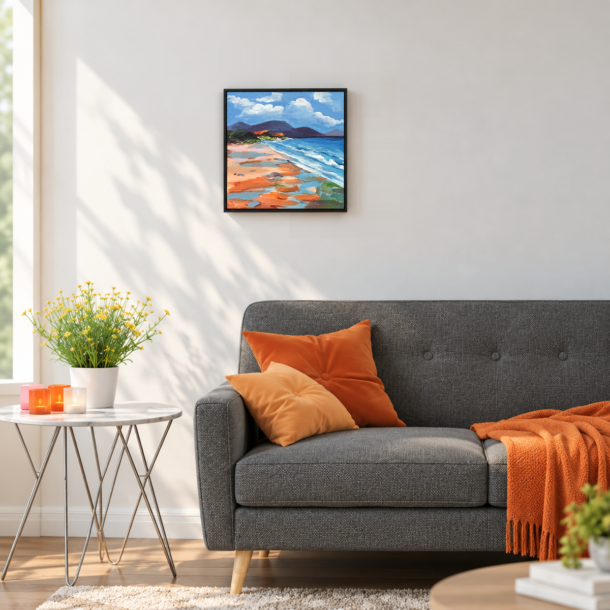 Tidepools at Sunset | Beach Landscape Painting by Sajaao