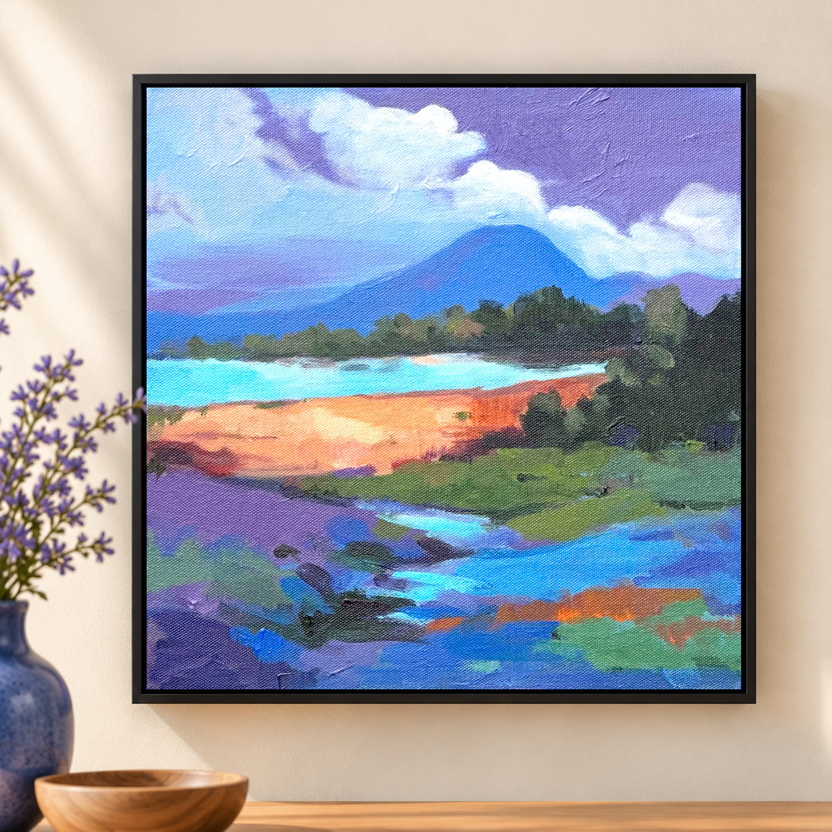 Wildflower Bluff | Seashore Landscape Painting by Sajaao