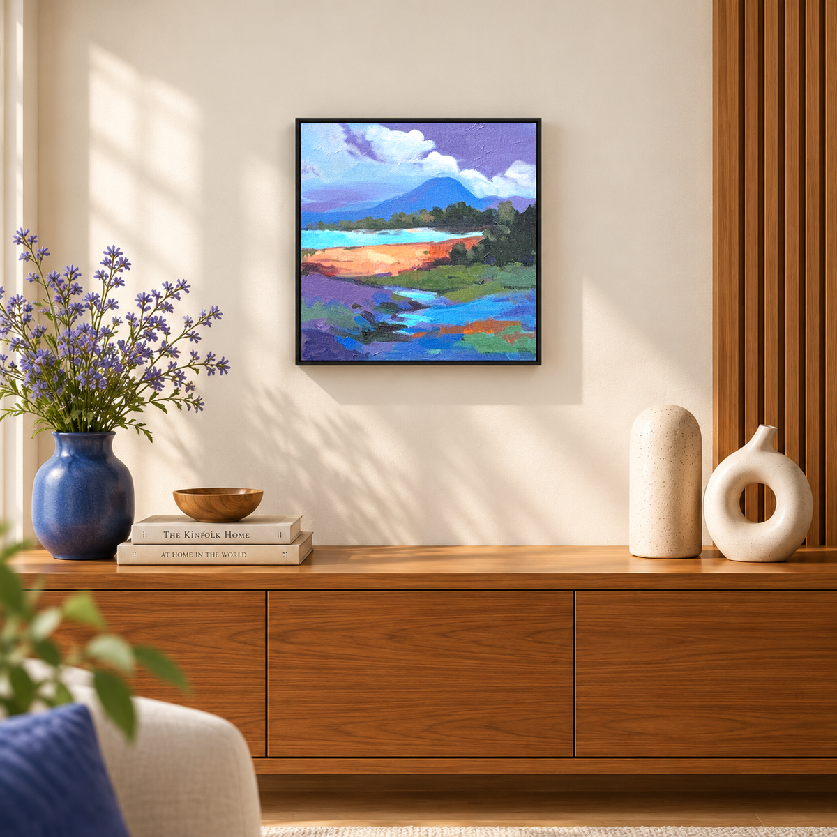 Wildflower Bluff | Seashore Landscape Painting by Sajaao