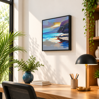 Shoreline in Soft Light | Seashore Landscape Painting by Sajaao - Image 3