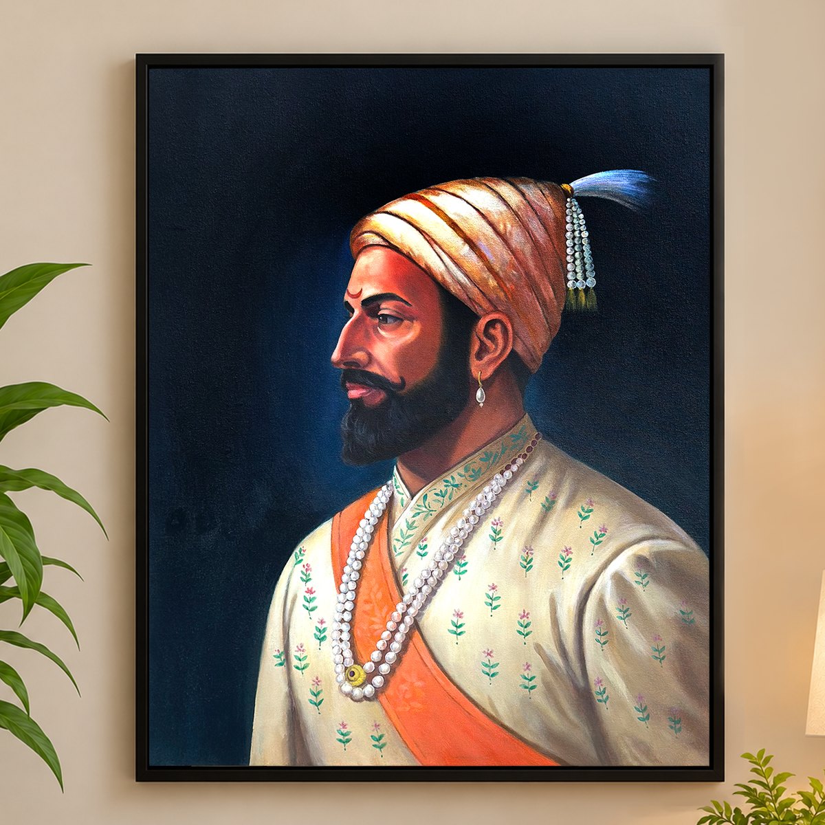 Maratha King in Court Attire | Shivaji Maharaj Painting