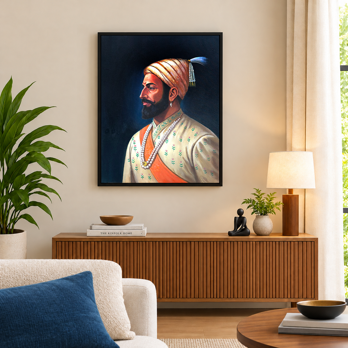 Maratha King in Court Attire | Shivaji Maharaj Painting