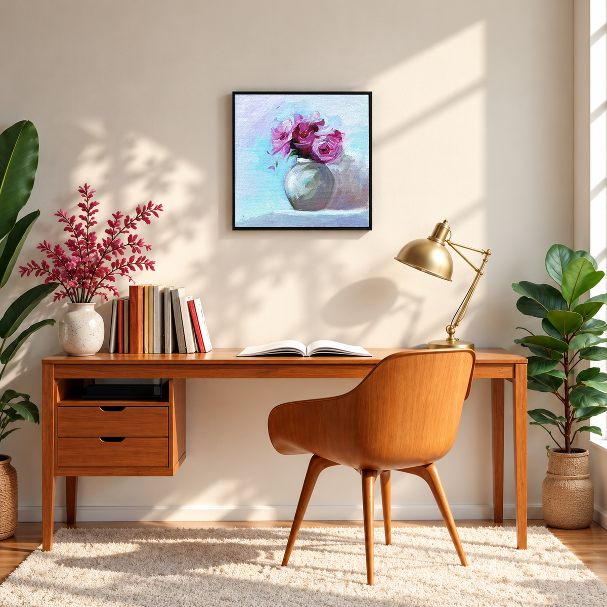 Roses in Porcelain | Blush Still Life Painting Original