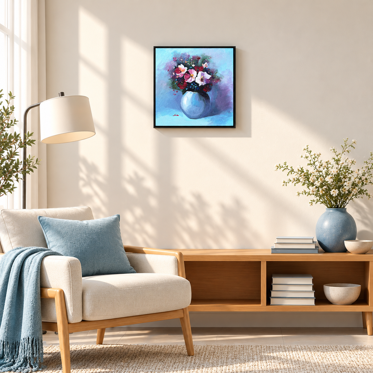 Bouquet in Bloom | Mixed Flowers Still Life Painting by Sajaao