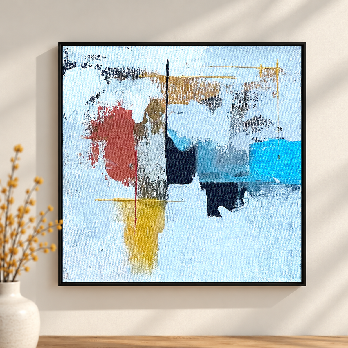 Strata in Earth Tones | Abstract Geometric Painting by Sajaao