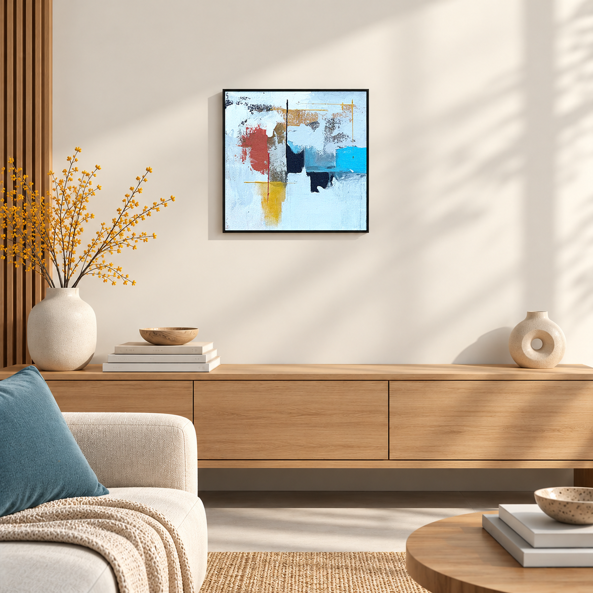 Strata in Earth Tones | Abstract Geometric Painting by Sajaao