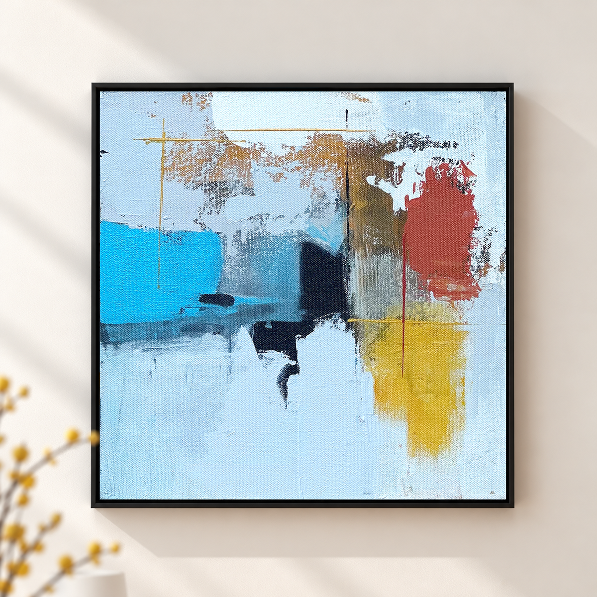 Strata in Earth Tones II | Geometric Abstract Painting by Sajaao